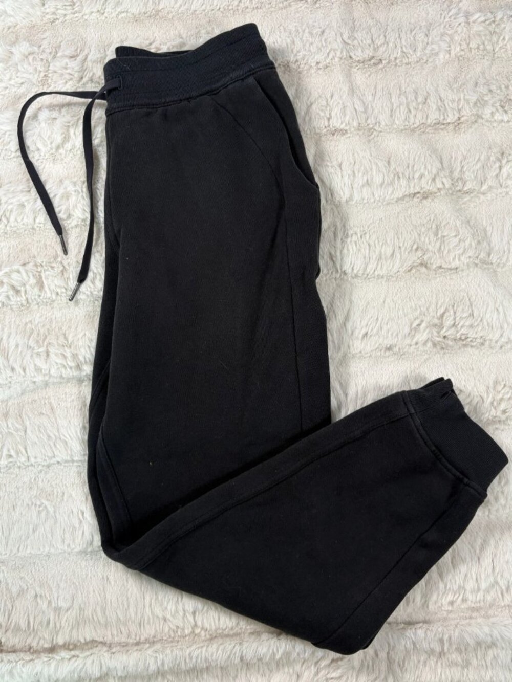 NEW Lululemon Womens Drawstring Mid Rise Scuba Jogger Black Size 8